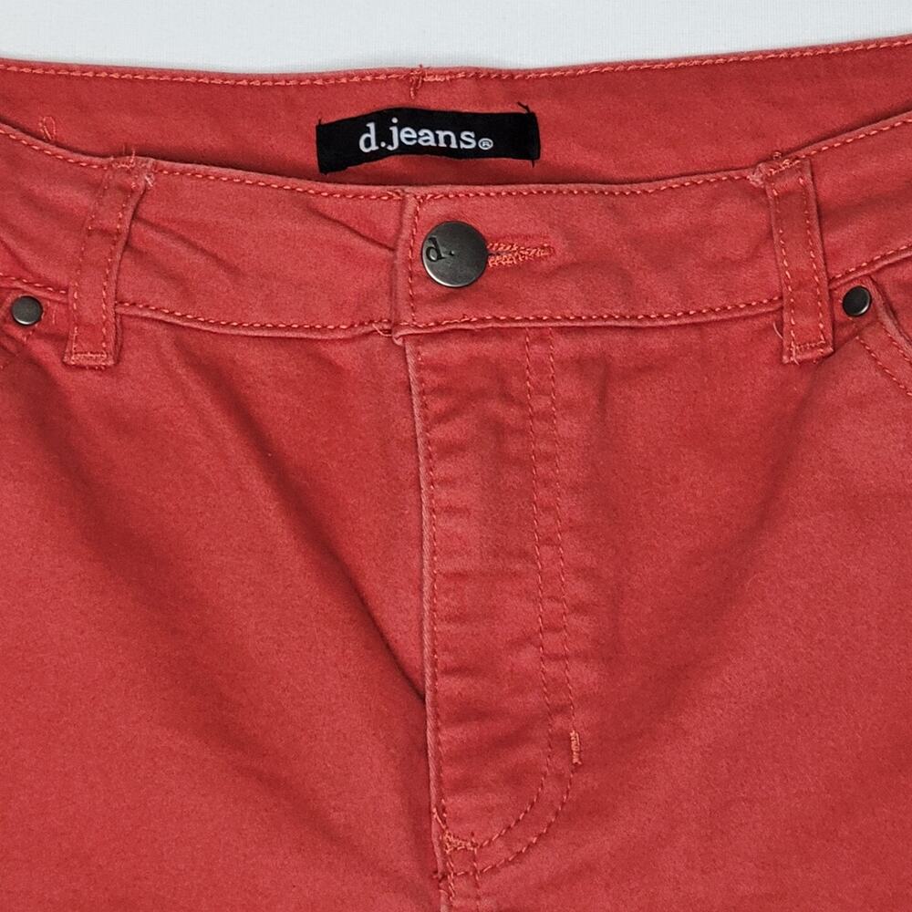 d. jeans Women's Rust Red Colored Stretch Denim Pants sz 12 - Picture 3 of 9